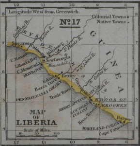 3 Liberia Kolonie met Am kolonisatiemaatschappijen, 1839, Mitchell, Foto FvdK